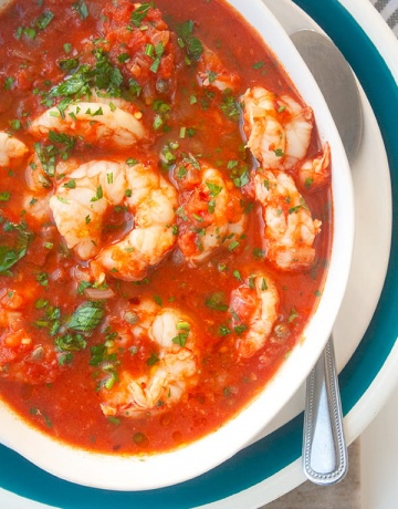 Shrimp in tomato sauce