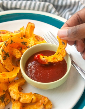 Roasted Delicata Squash Fries | brightrootskitchen.com