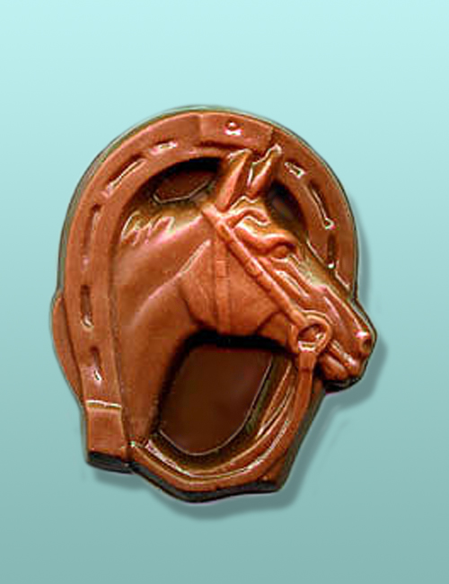 Chocolate Horse Head Horse Shoe