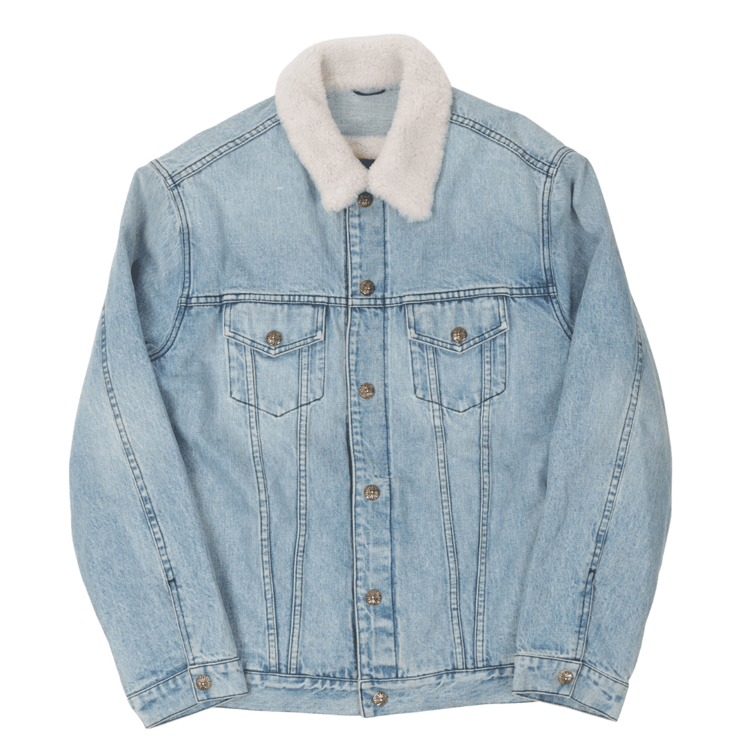 Chrome Hearts Shearling Denim Jacket